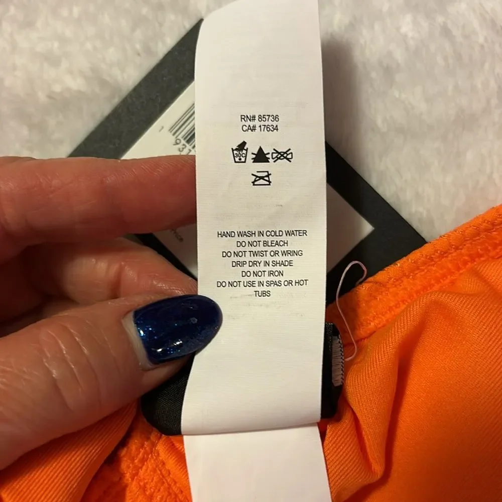 NWT Kate Spade one piece orange swimsuit. XS.